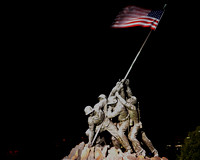 Marine Corps Memorial at Night