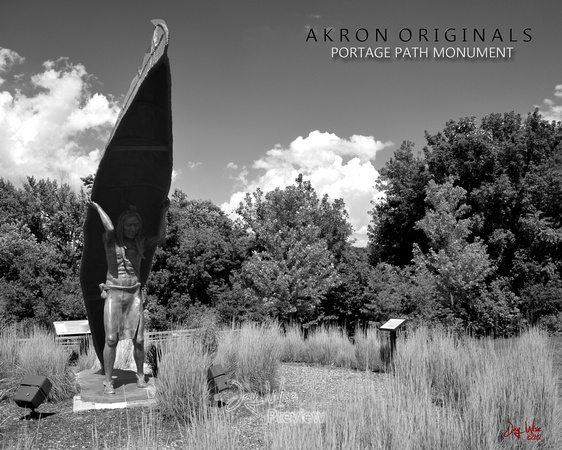 Portage Path Monument - North View