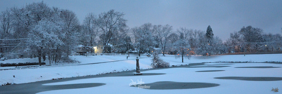 Snowy Pond morning